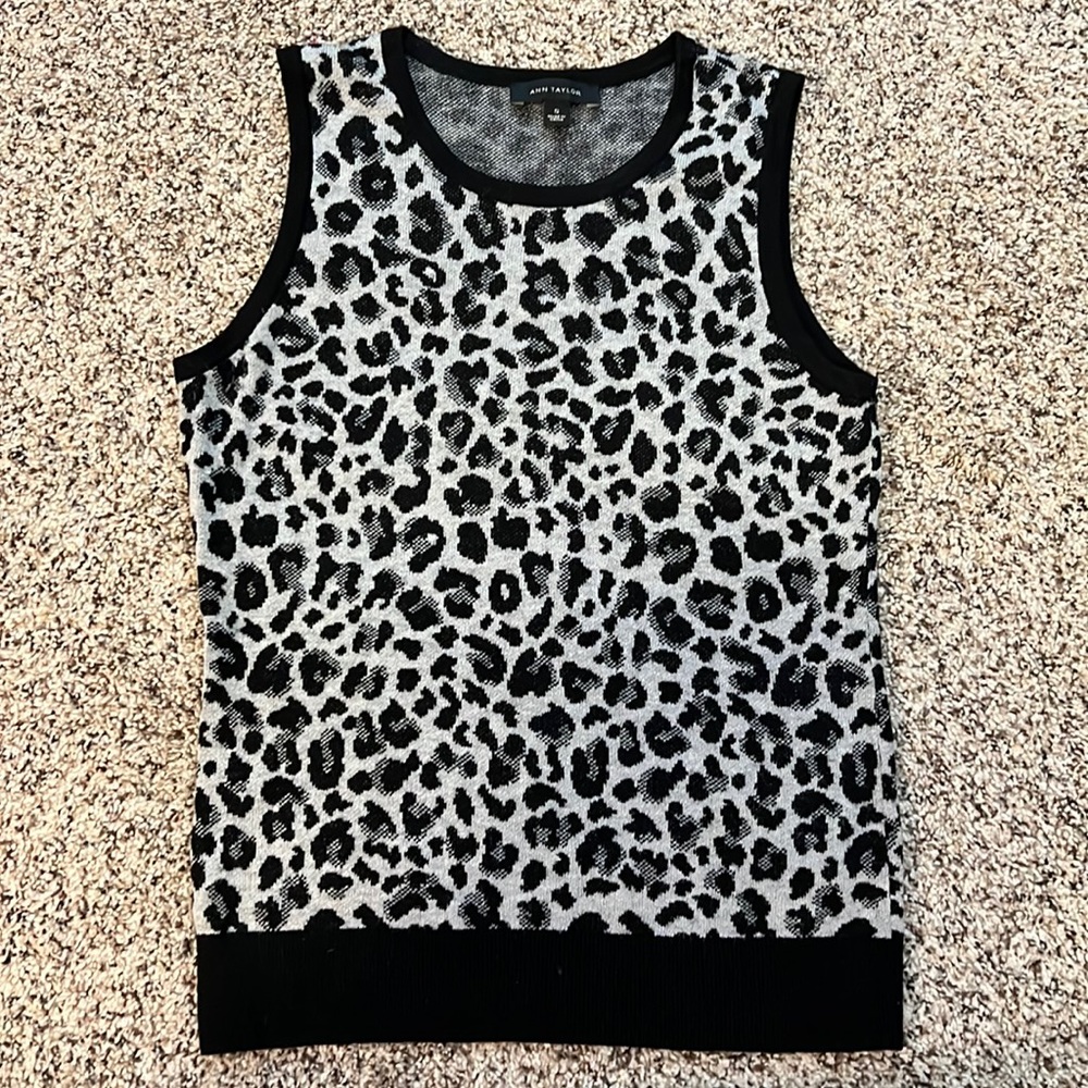 Ann Taylor Leopard Print Ann Shell - image 2